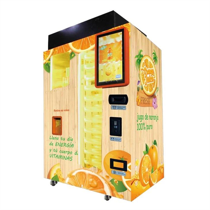 Fresh orange squeeze juice vending machine in Singapore and Vietnam