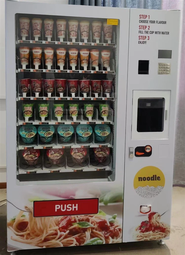 Automat cu tăiței de pahare cu apă caldă încorporată-